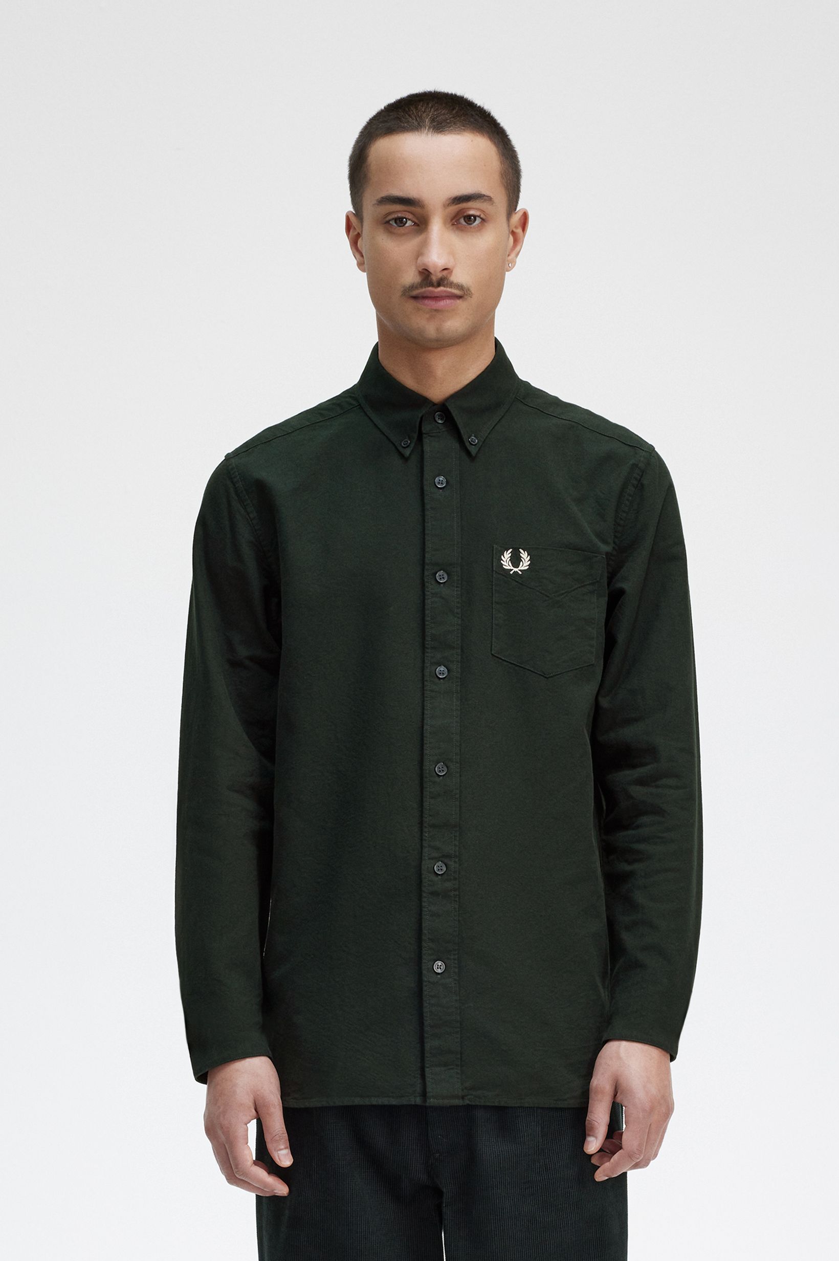 Fred Perry - OXFORD SHIRT - Night Green