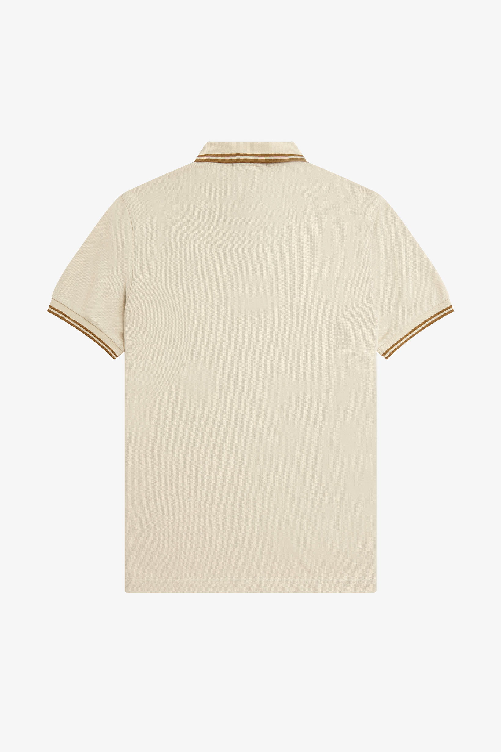 Fred Perry - TWIN TIPPED POLO SHIRT - Oatmeal/Dark Caramel