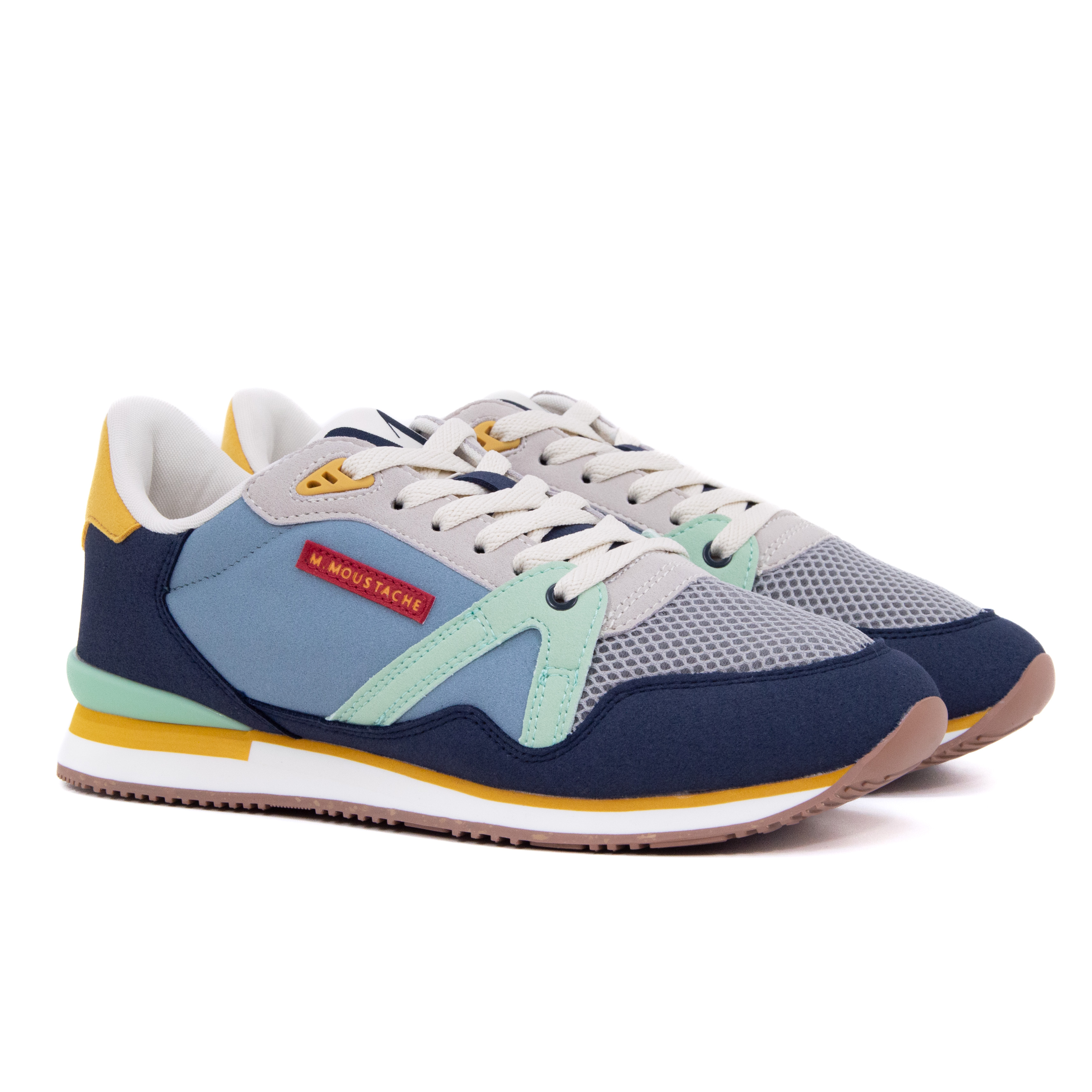 M.Moustache - ANDRÉ RUNNING - Navy/Grey/Water Green