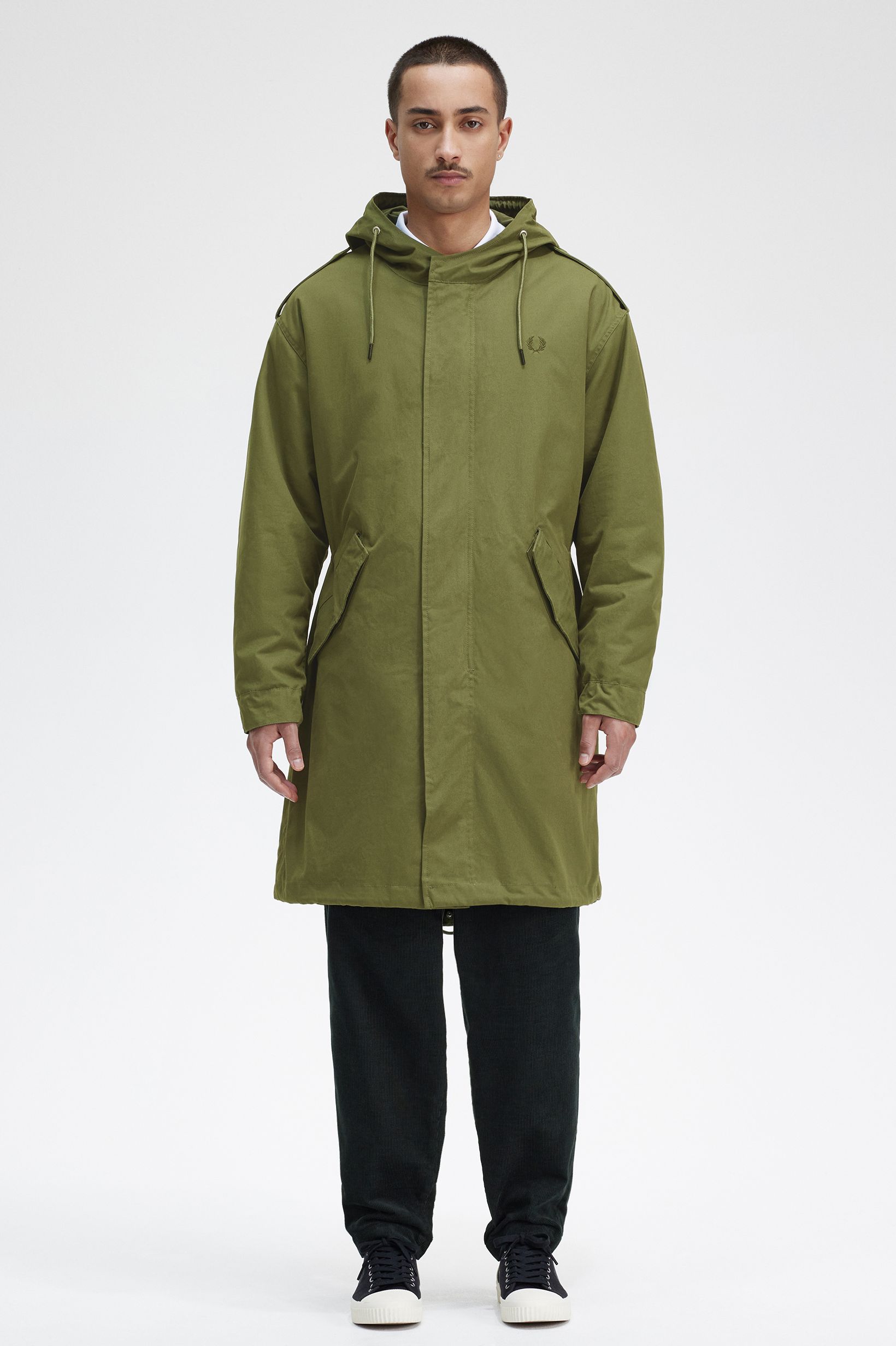 Fred Perry - FUR LINED PARKA - Parka Green Fred Perry - FUR LINED PARKA - Parka Green