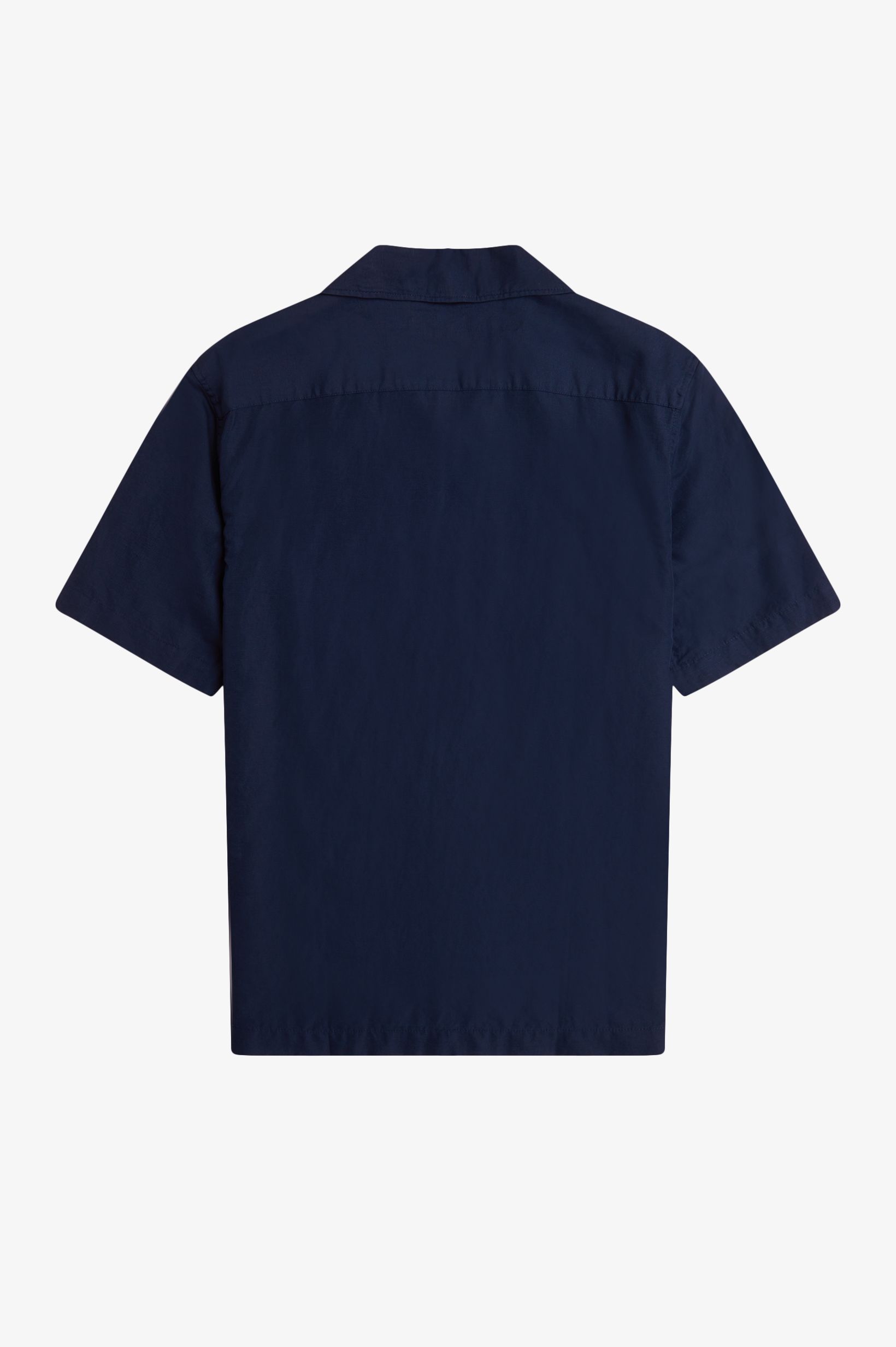 Fred Perry - LINEN BLEND REVERE COLLAR SHIRT - Tennis Blue