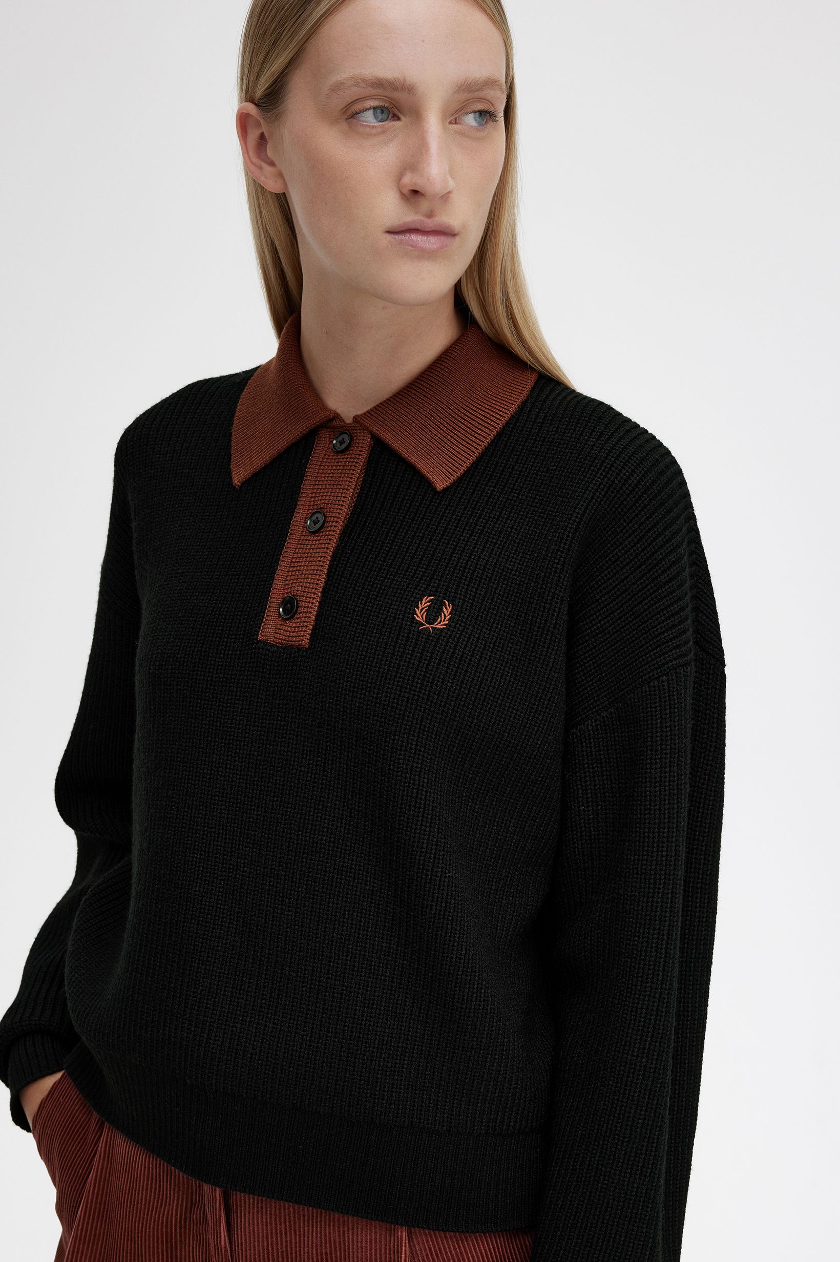 Fred Perry - KNITTED SHIRT - Black Fred Perry - KNITTED SHIRT - Black