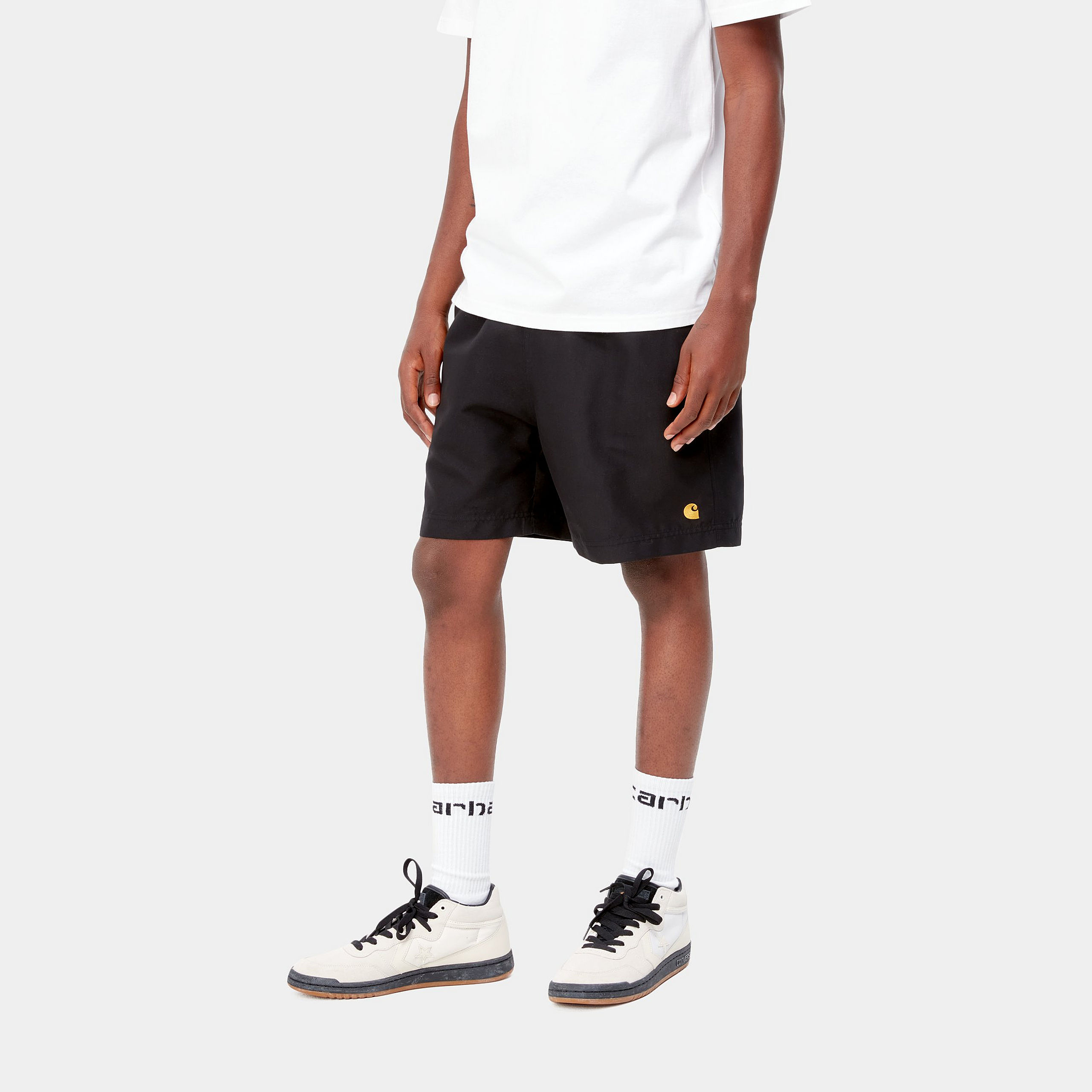 Carhartt WIP - CHASE SWIM TRUNKS - Black/Gold 