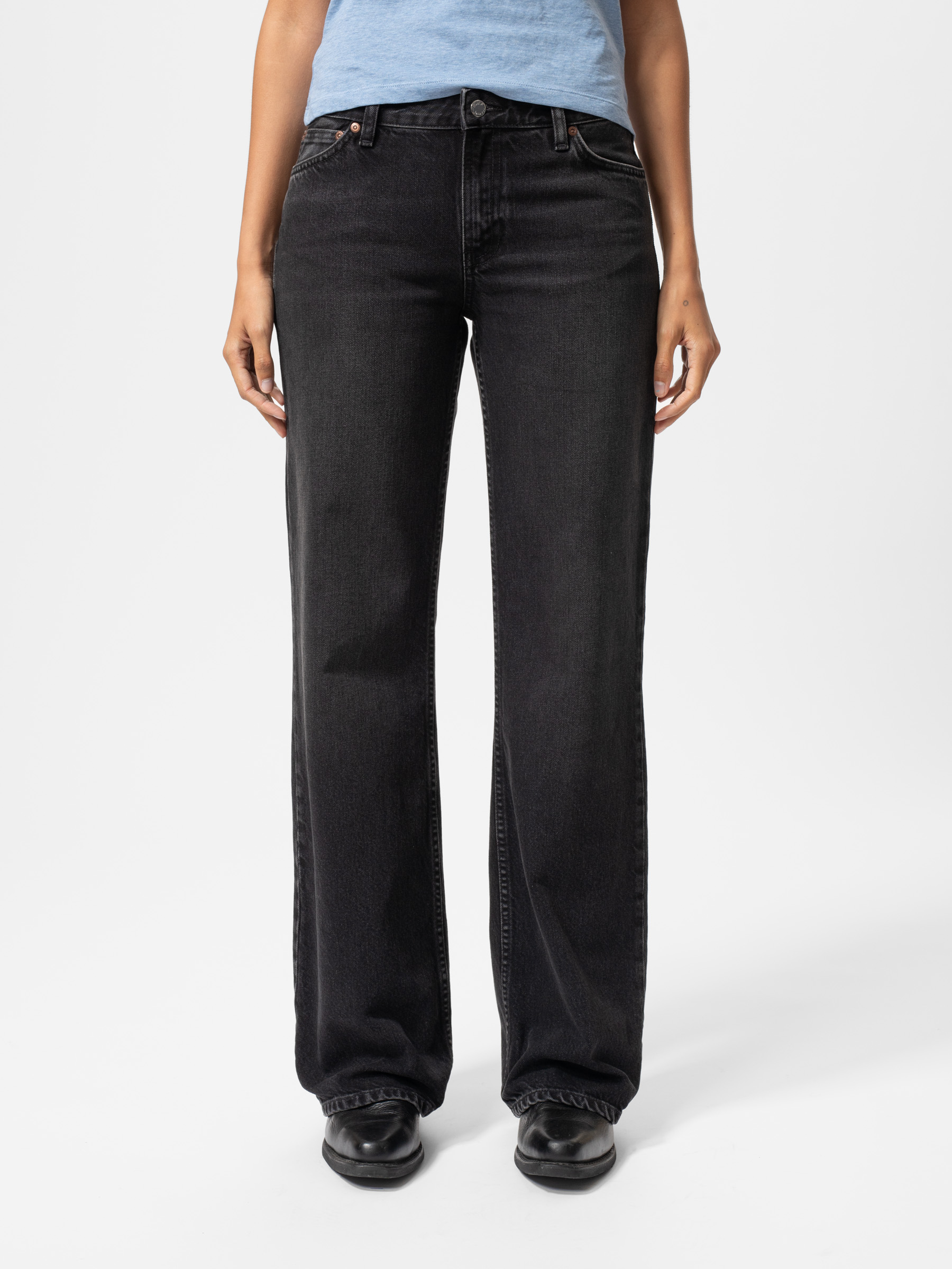 Nudie Jeans - WIDE HEIDI -  Slow Black