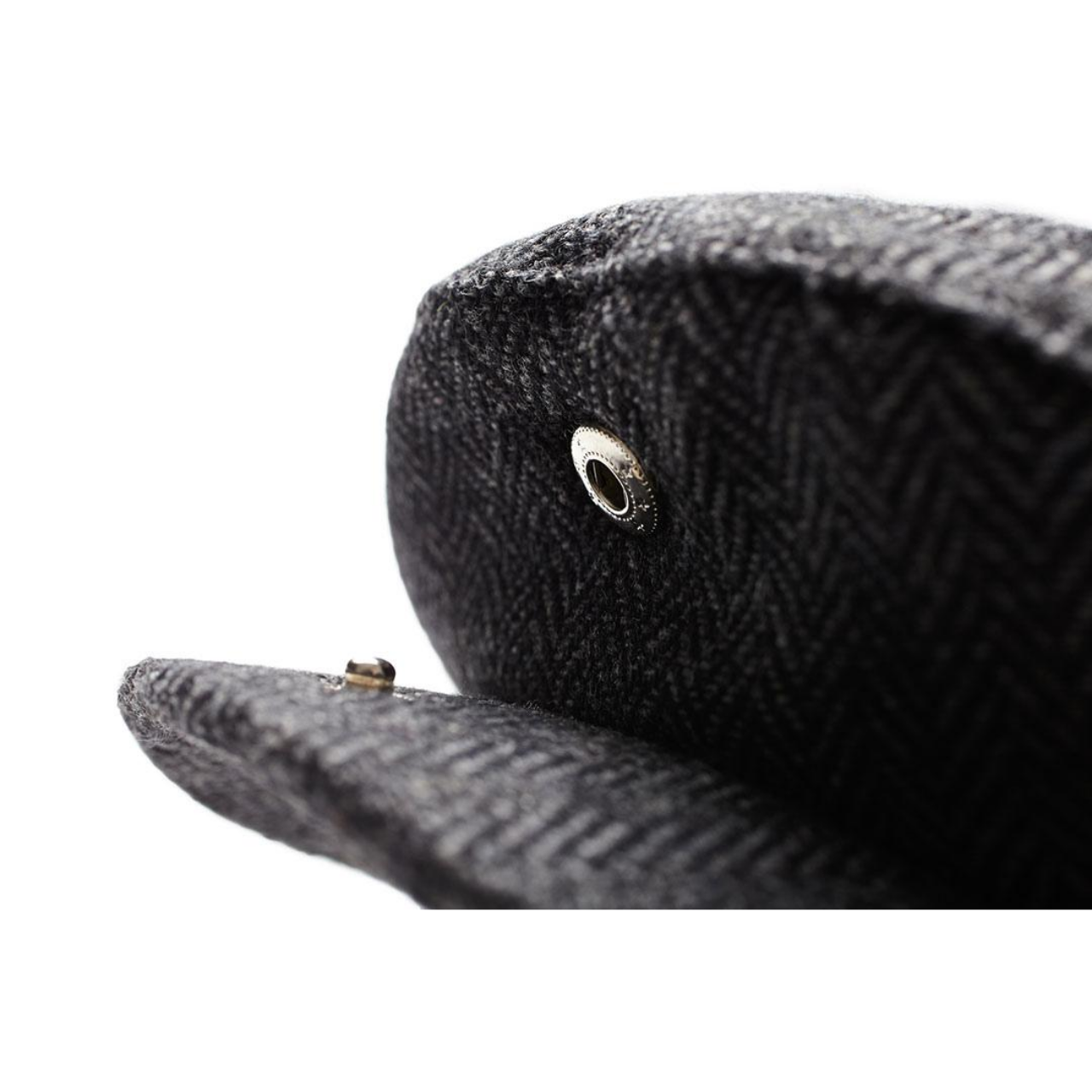 Brixton - HOOLIGAN SNAP CAP - Grey Black Herringbone