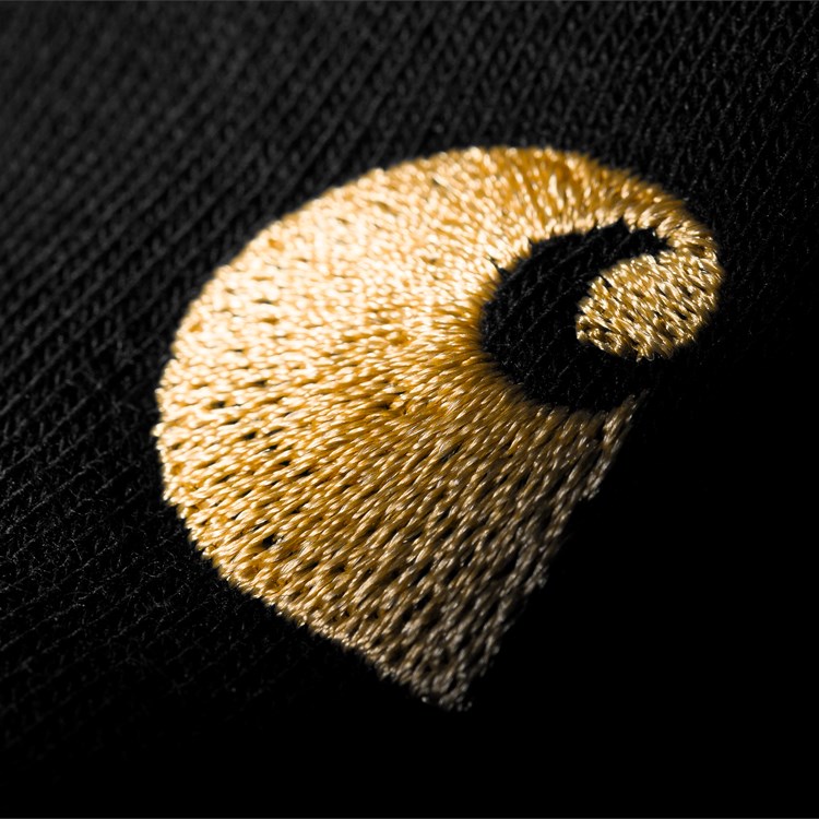 Carhartt WIP - CHASE NECK ZIP SWEATSHIRT - Black/Gold