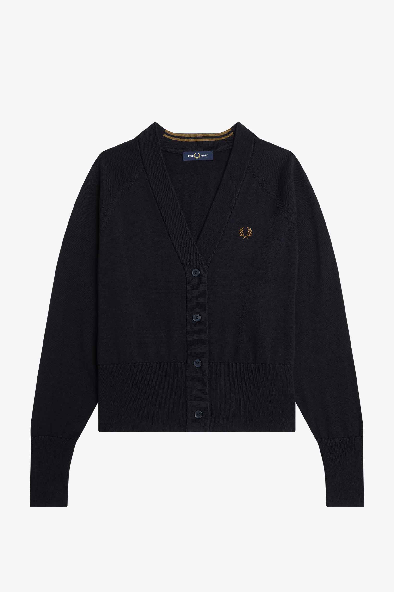 Fred Perry - V-NECK CARDIGAN - Navy