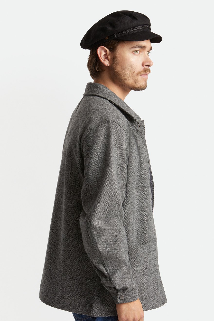 Brixton - FIDDLER CAP - Black Herringbone Brixton - FIDDLER CAP - Black Herringbone