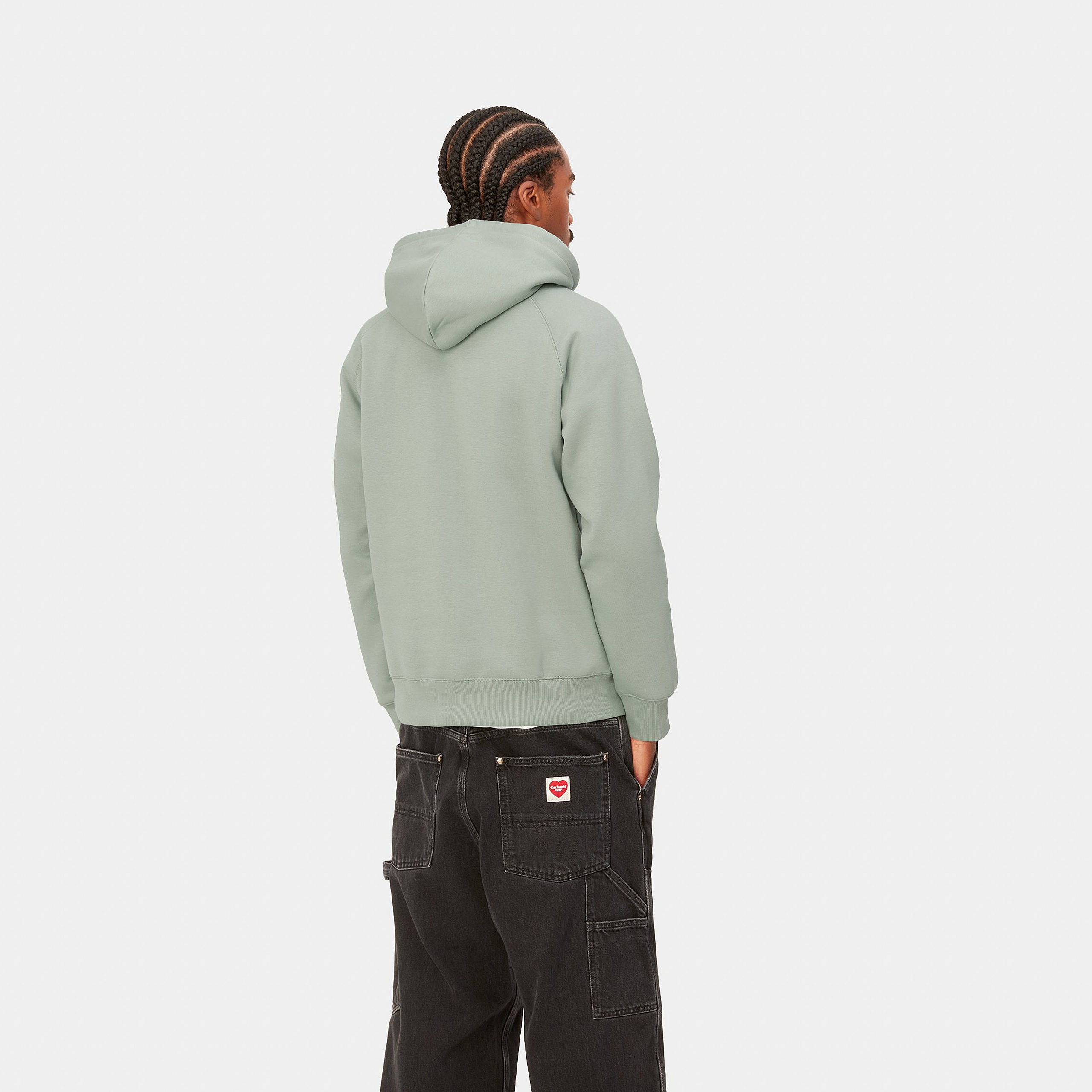 Carhartt WIP - HOODED CHASE SWEAT - Glassy Teal/Gold Carhartt WIP - HOODED CHASE SWEAT - Glassy Teal/Gold