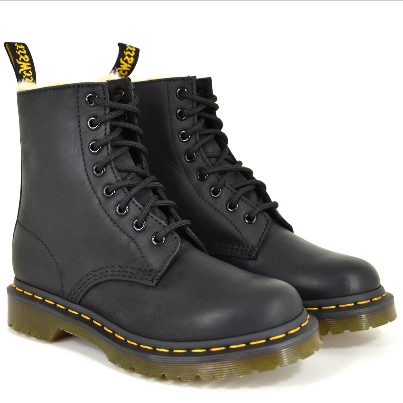 Dr. Martens - 1460 SERENA - Black Burnished Wyoming