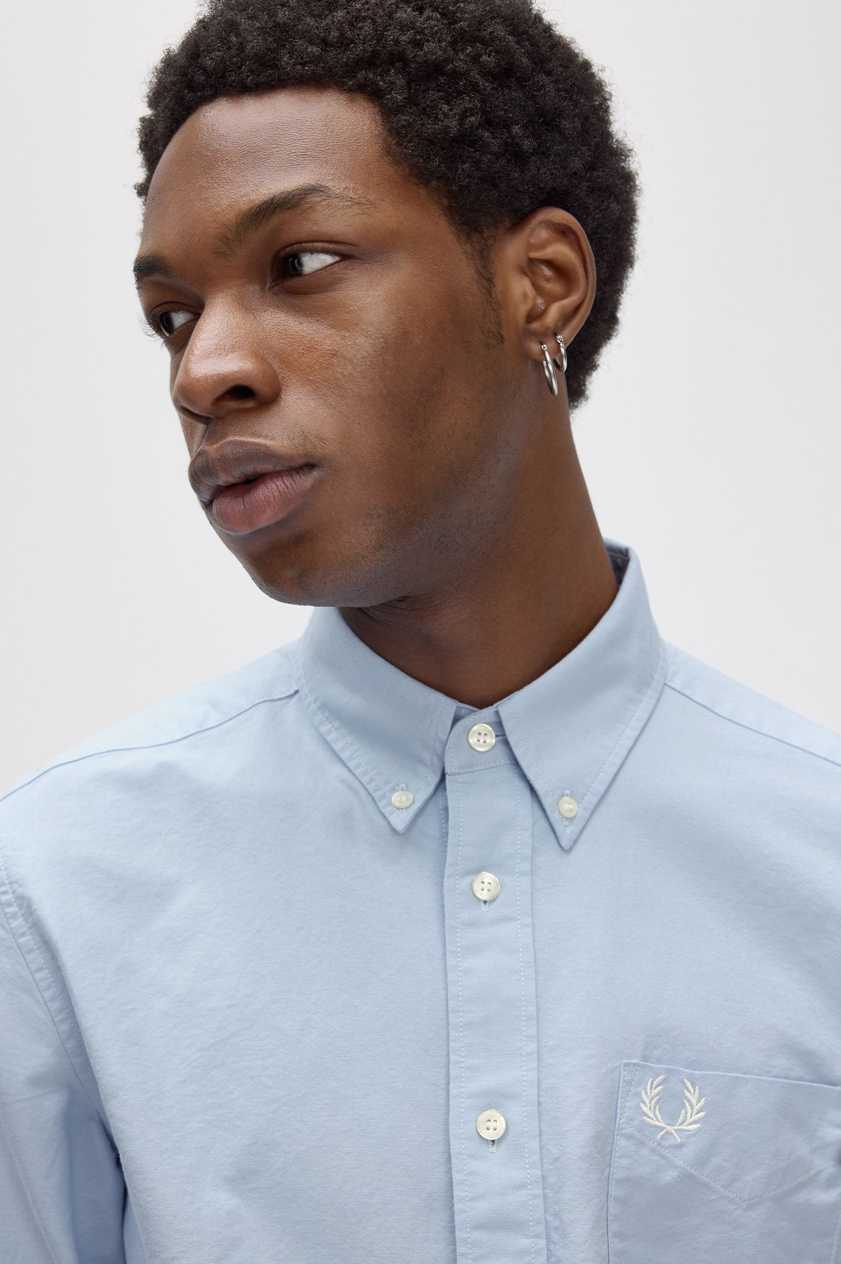 Fred Perry - OXFORD SHIRT - Light Smoke Fred Perry - OXFORD SHIRT - Light Smoke