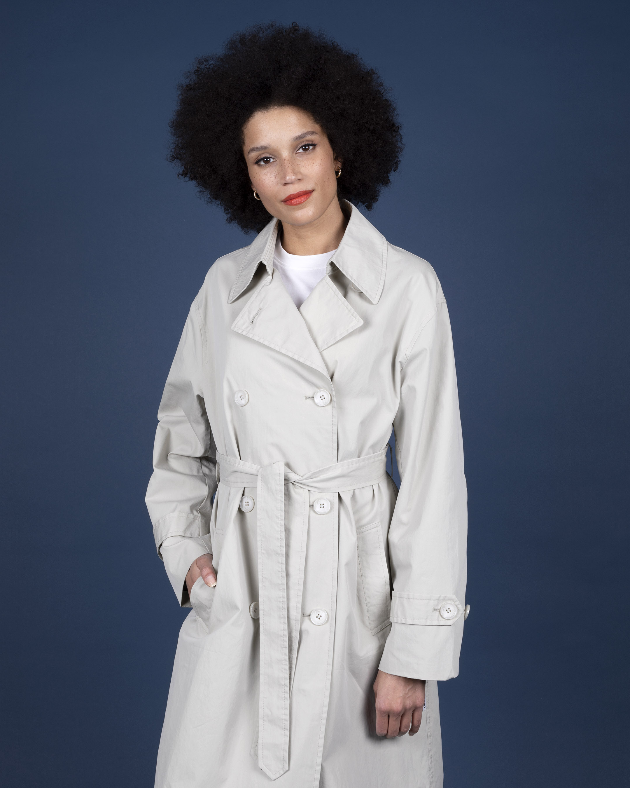 WEMOTO - LANA TWILL TRENCHCOAT - Pistacchio