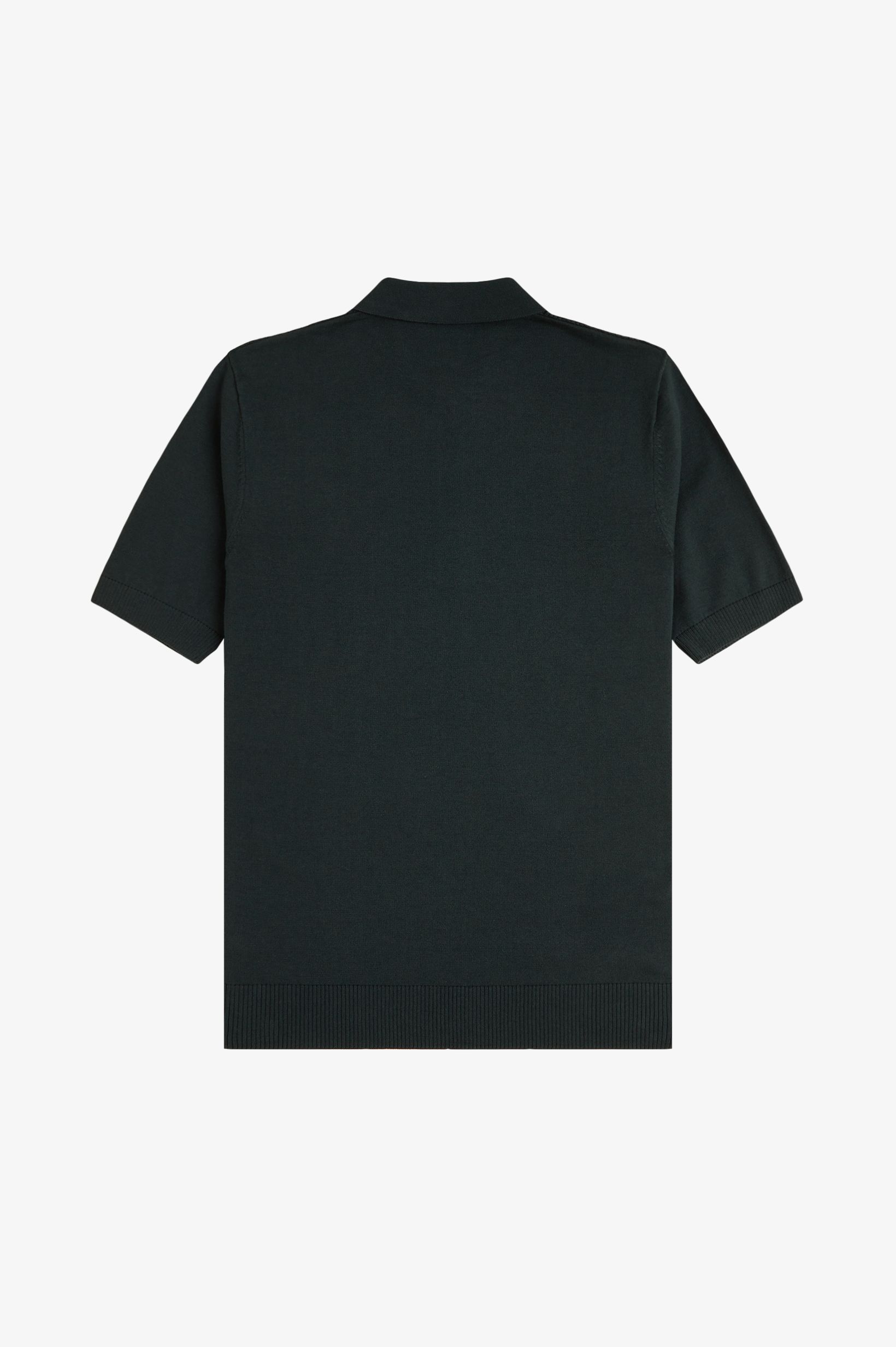 Fred Perry WAFFLE STITCH KNITTED SHIRT - Night Green